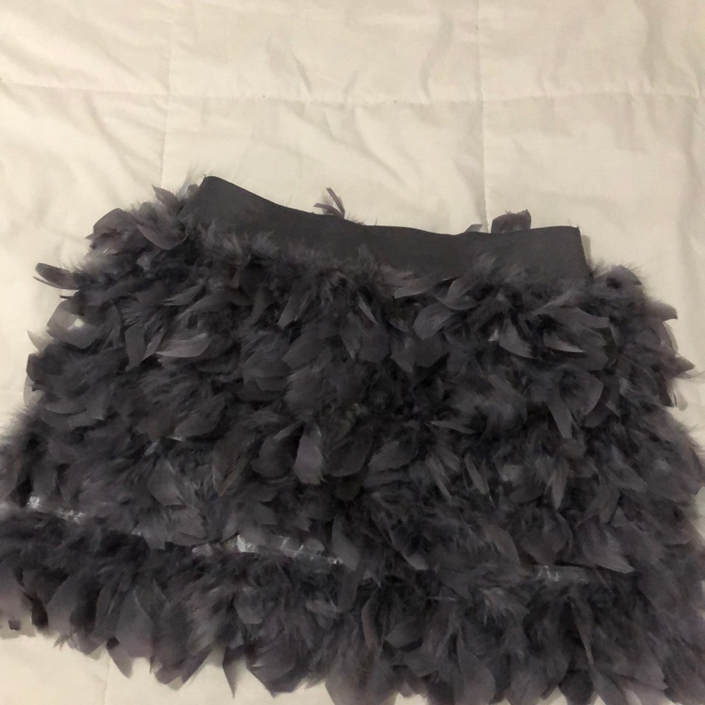 Grey feather skirt